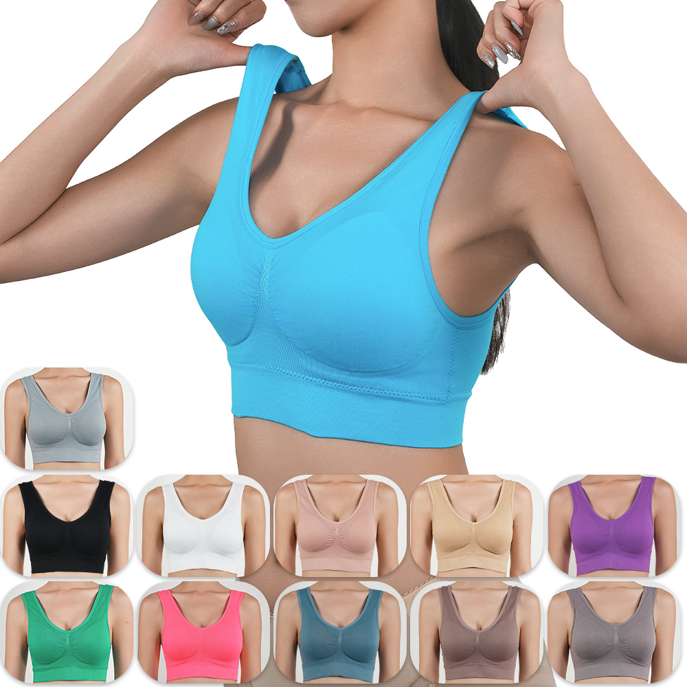 Mastectomy Bra Pocket - Reggiseni push-up da donna per corsa