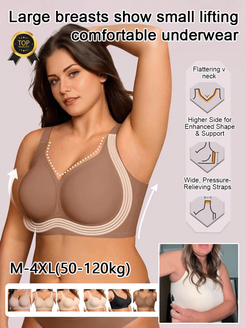Mastectomy Bra Pocket - Reggiseno push-up senza fili, comoda biancheria