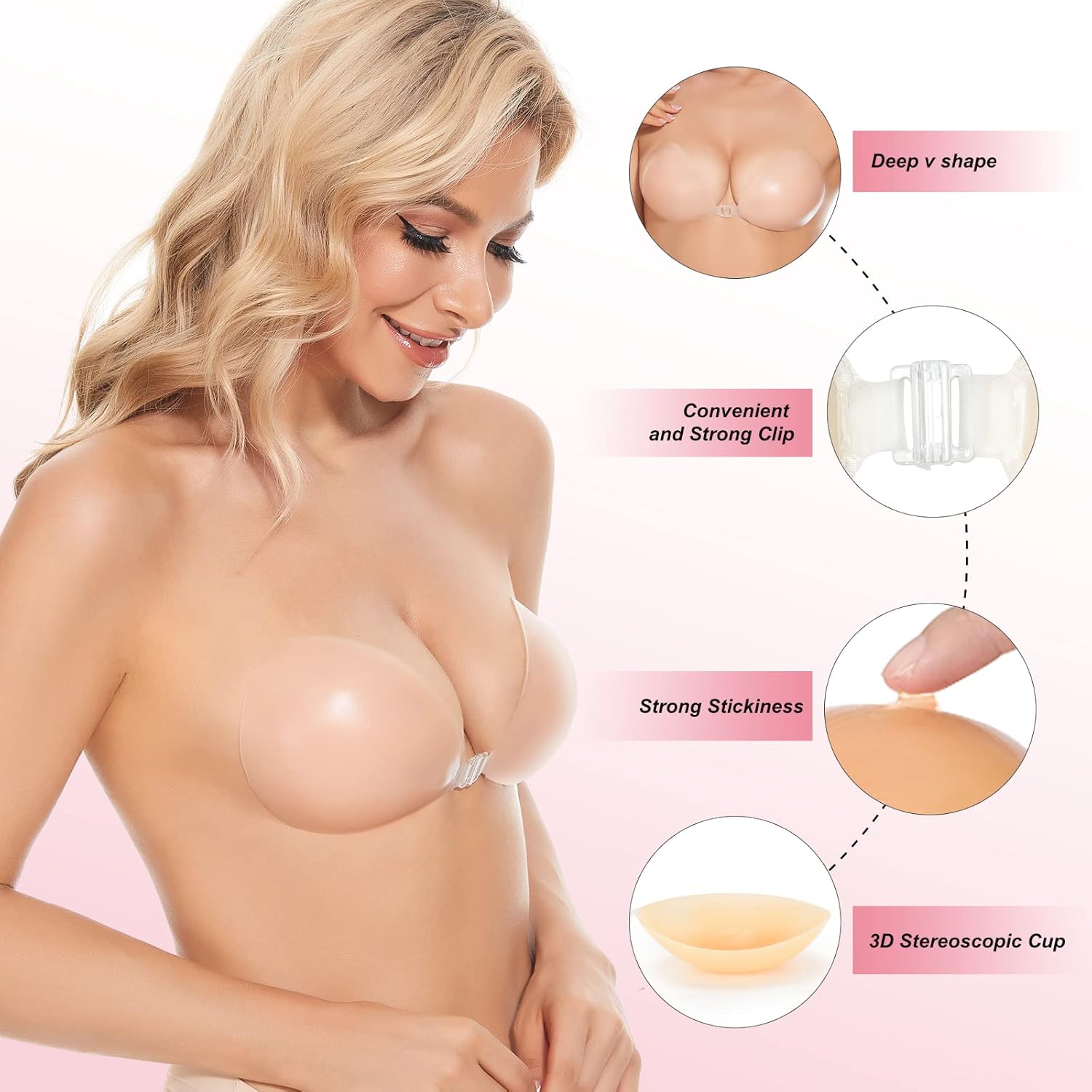 Reggiseno Adesivo Push-Up Invi - Strapless Bra Adhesive recensione e prezzo